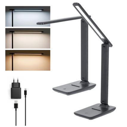 Brilagi -LED Dimmelhető asztali lámpa MODO LED/7W/230V 3000/4000/6500K antracitszürke