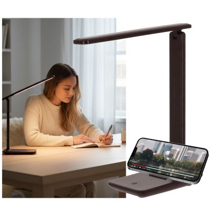 Brilagi - LED dimmelhető asztali lámpa MODO LED/7W/230V 3000/4000/6500K barna
