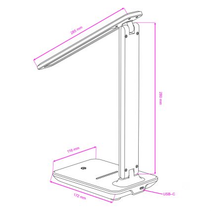 Brilagi - LED dimmelhető asztali lámpa MODO LED/7W/230V 3000/4000/6500K barna