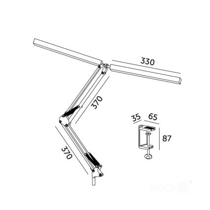 Brilagi - LED Dimmelhető flexibilis asztali lámpa VARIO LED/15W/230V 3000-6000K fehér