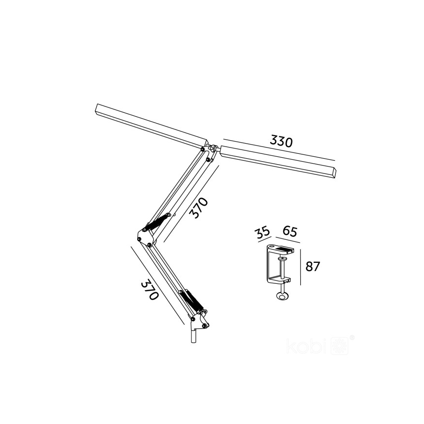 Brilagi - LED Dimmelhető flexibilis asztali lámpa VARIO LED/15W/230V 3000-6000K fehér