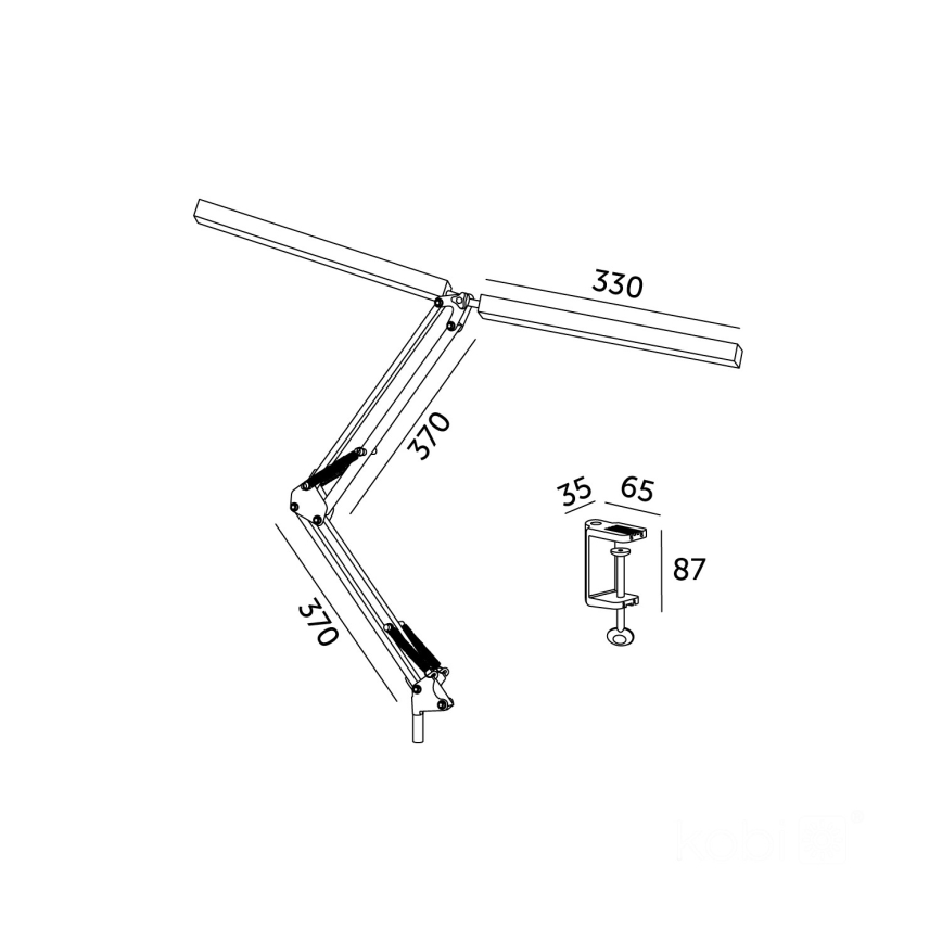 Brilagi - LED Dimmelhető flexibilis asztali lámpa VARIO LED/15W/230V 3000-6000K fekete