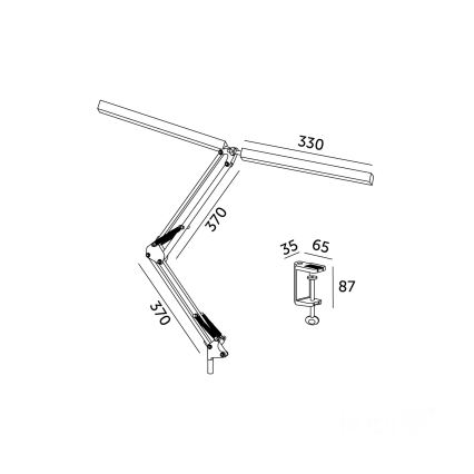 Brilagi - LED Dimmelhető flexibilis asztali lámpa VARIO LED/15W/230V 3000-6000K fekete