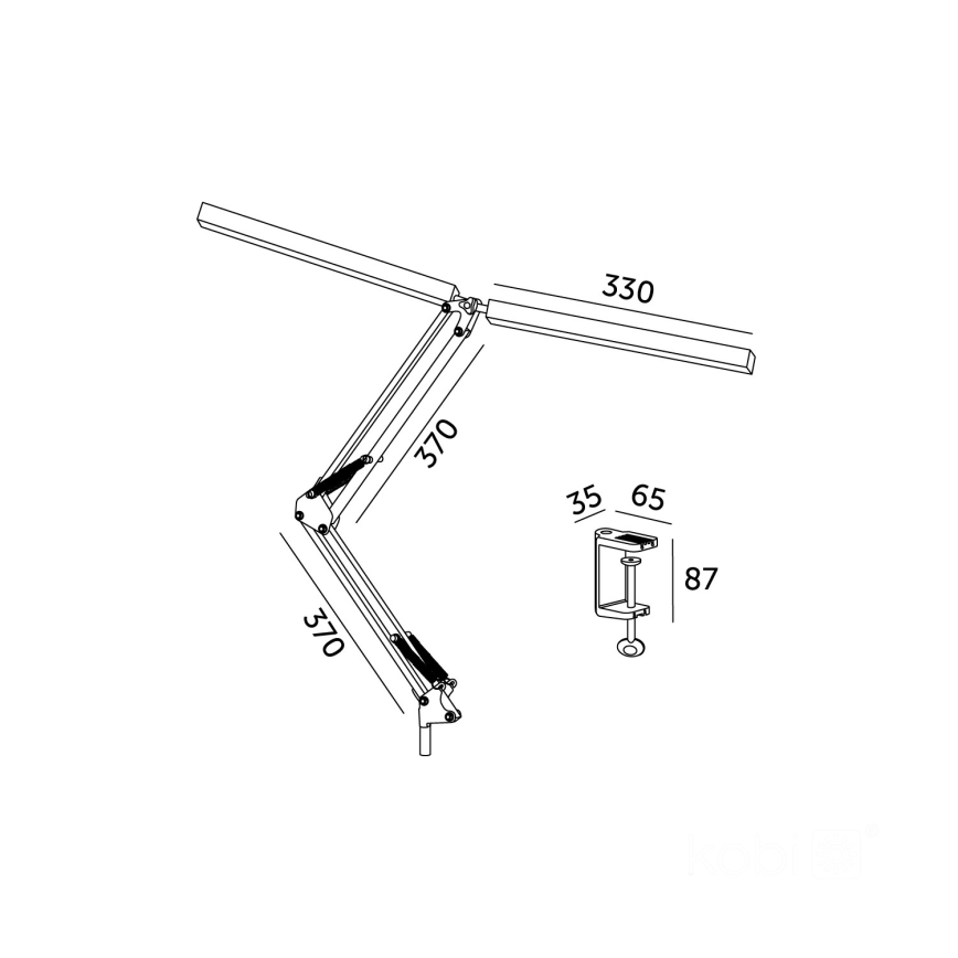 Brilagi - LED Dimmelhető flexibilis asztali lámpa VARIO LED/15W/230V 3000-6000K fekete