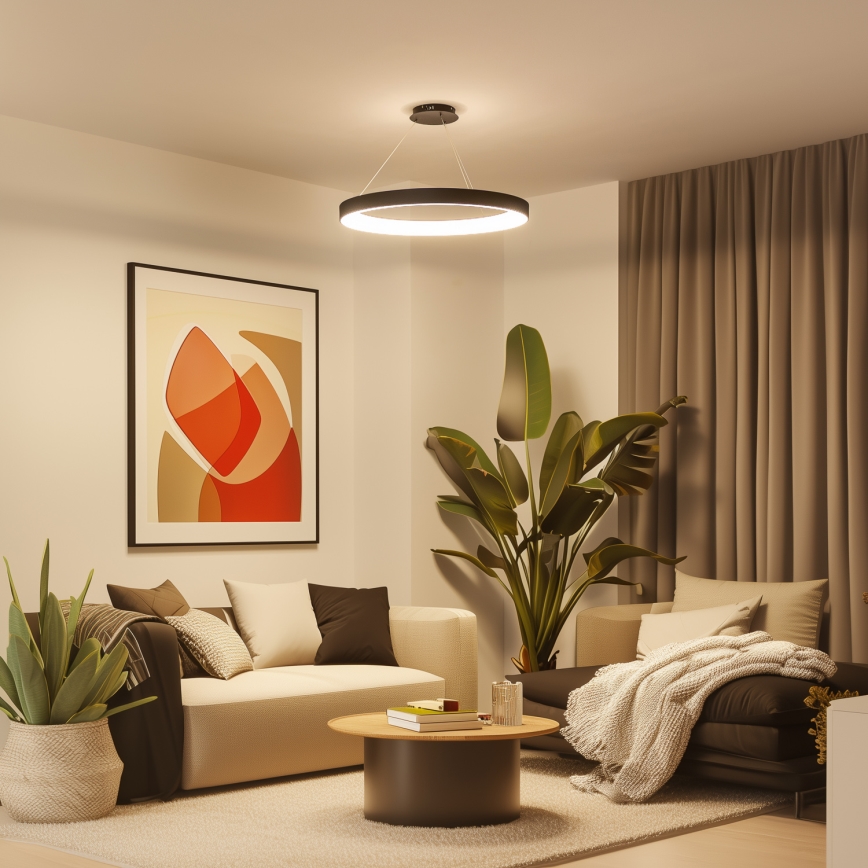 Brilagi - LED dimmelhető kábelre függesztett függőlámpa FALCON II LED/108W/230V 3000-6500K átm. 80 cm fekete + távirányító