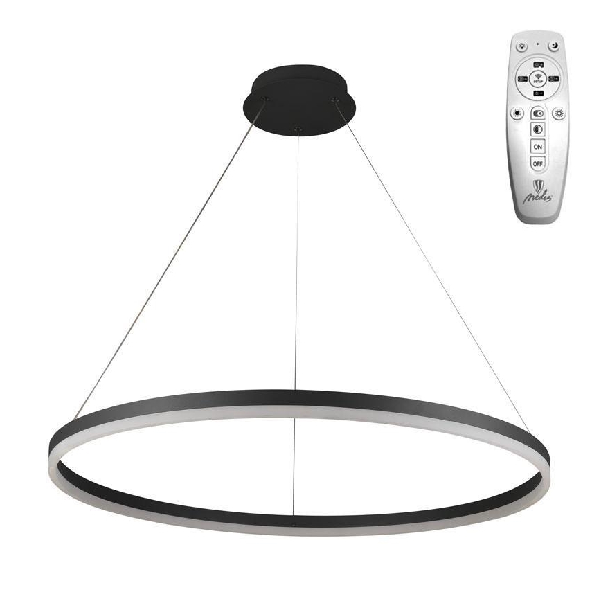 Brilagi - LED Dimmelhető csillár zsinóron CIRCLE LED/55W/230V 3000-6500K fekete + távirányítás