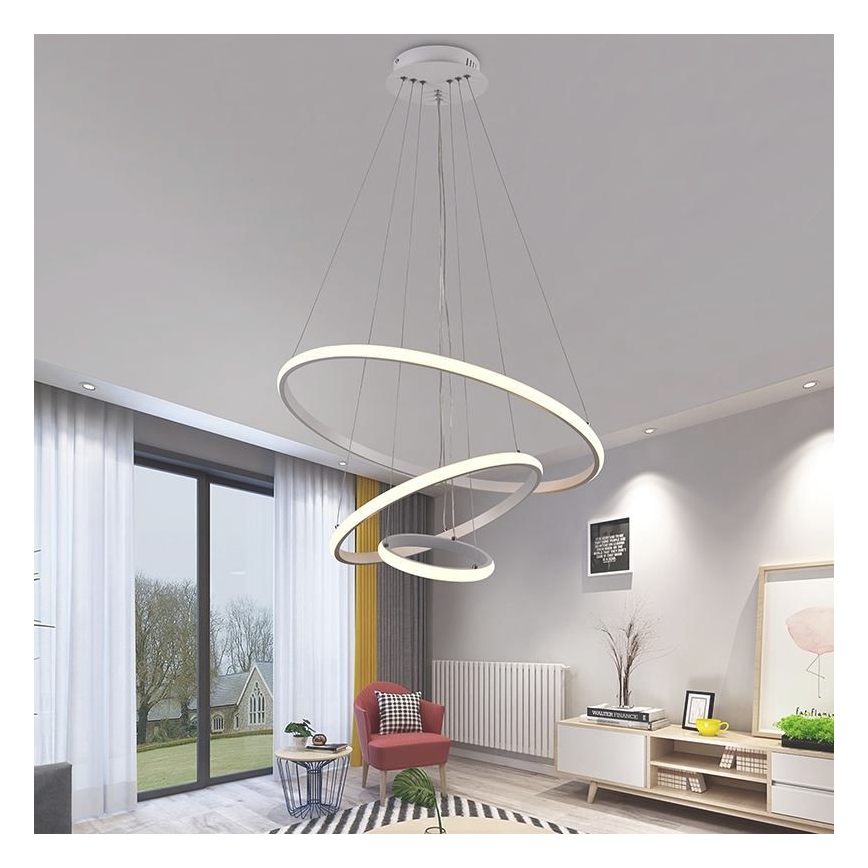 Brilagi - LED Dimmelhető csillár zsinóron CIRCLE LED/90W/230V 3000-6500K + távirányítás