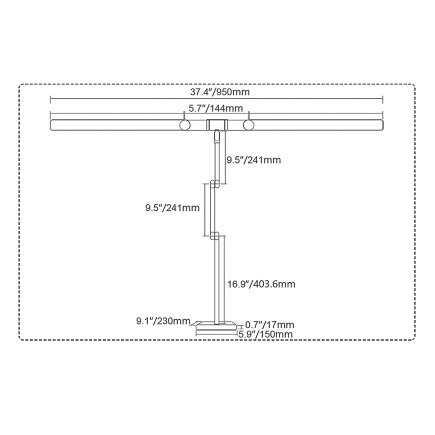 Brilagi - LED fényerőszabályozható érintésvezérlésű asztali lámpa VARIO LED/24W/230V 3000-6500K CRI 92 fehér