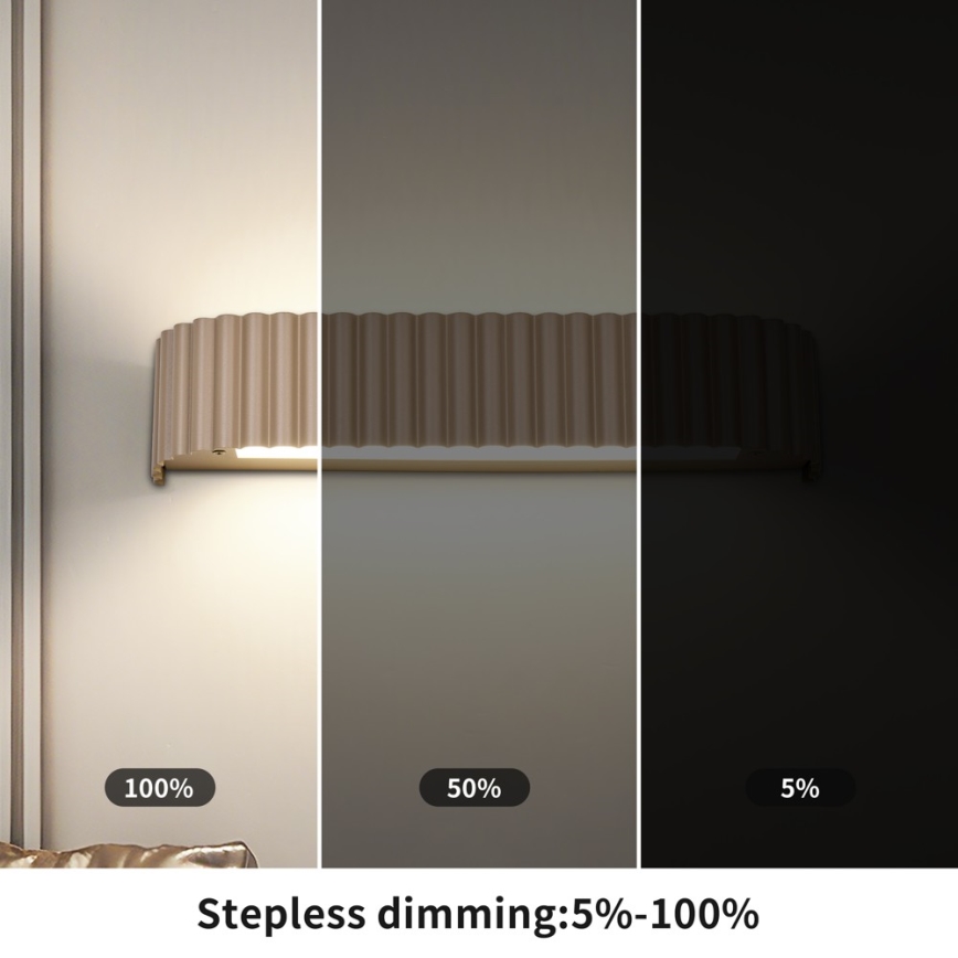 Brilagi - LED dimmelhető fali lámpa FALCON MODERN LED/14W/230V 3000-6000K 40 cm bézs + távirányító