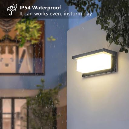 Brilagi - LED fényerőszabályozható kültéri fali lámpa BRICKY 1xE27/6W/230V 2700-6500K IP54 antracit