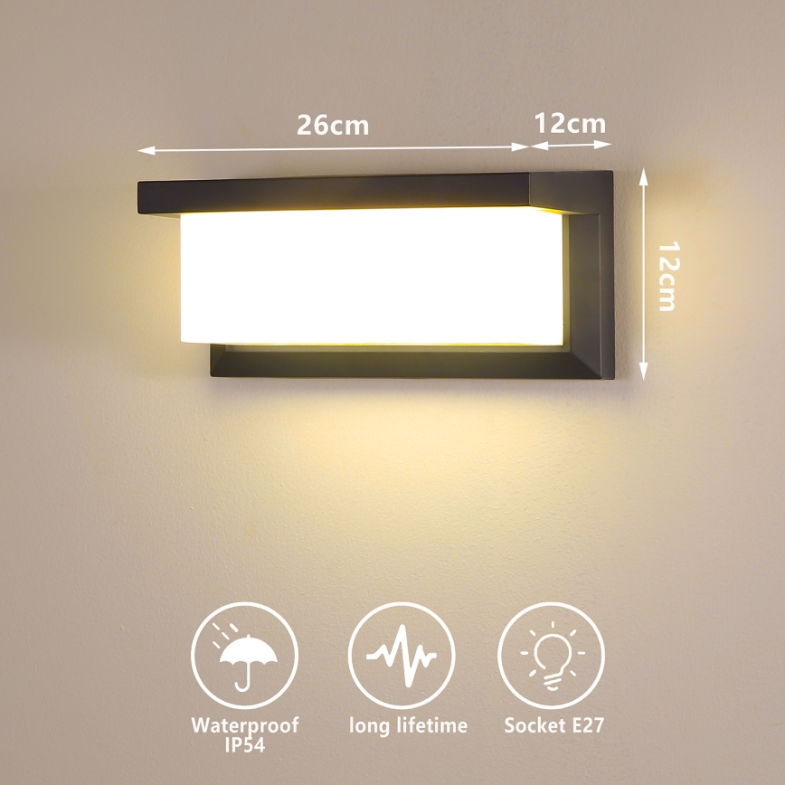 Brilagi - LED fényerőszabályozható kültéri fali lámpa BRICKY 1xE27/6W/230V 2700-6500K IP54 antracit