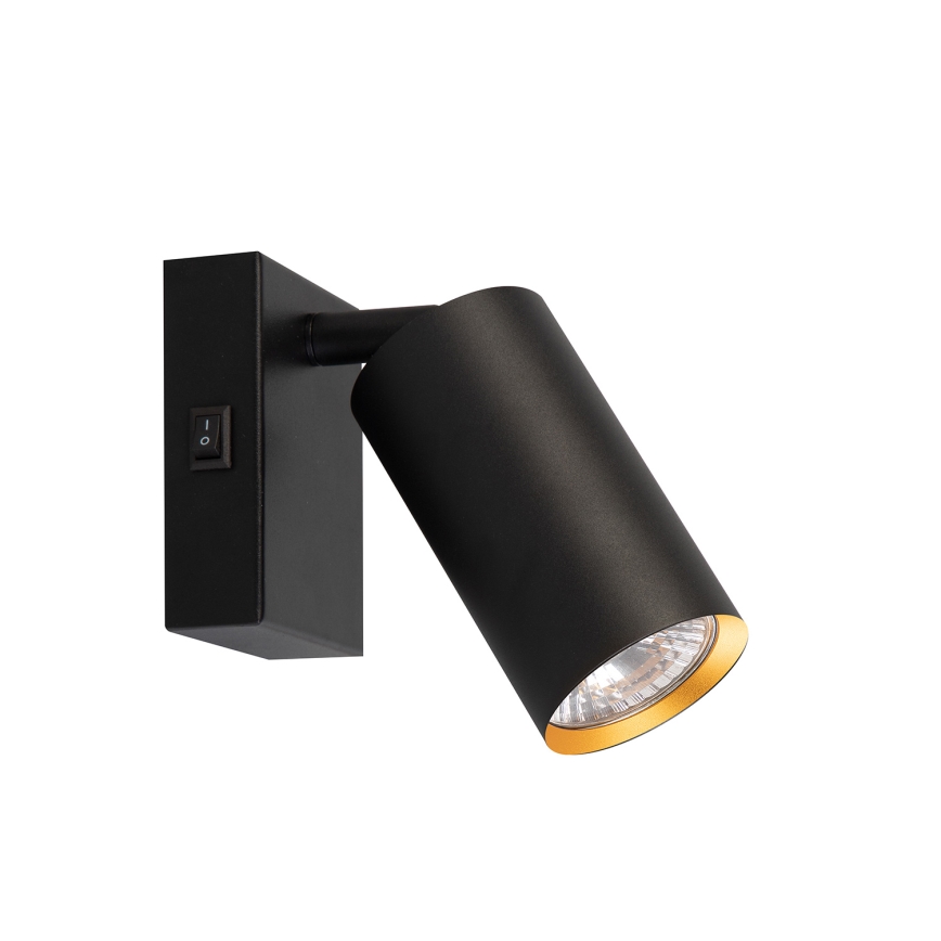 Brilagi - LED RGBW dimmelhető fali spotlámpa kapcsolóval SELE 1xGU10/4,8W/230V 3000K fekete/arany + távirányító