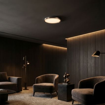Brilagi - FANCIA LED dimmelhető mennyezeti lámpatest LED/48W/230V 3000-6500K átm. 39 cm ezüstszínű + távirányítóval