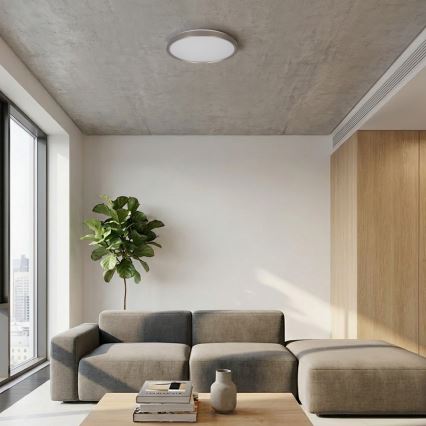 Brilagi - FANCIA LED dimmelhető mennyezeti lámpatest LED/48W/230V 3000-6500K átm. 39 cm ezüstszínű + távirányítóval