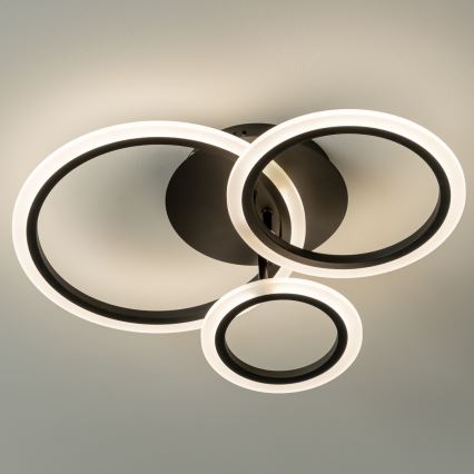 Brilagi - LED Dimmelhető felületre szerelhető csillár ORBITS LED/40W/230V 3000-6500K fekete + távirányítás