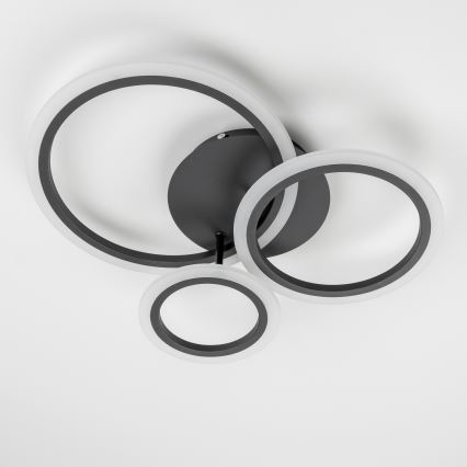 Brilagi - LED Dimmelhető felületre szerelhető csillár ORBITS LED/40W/230V 3000-6500K fekete + távirányítás