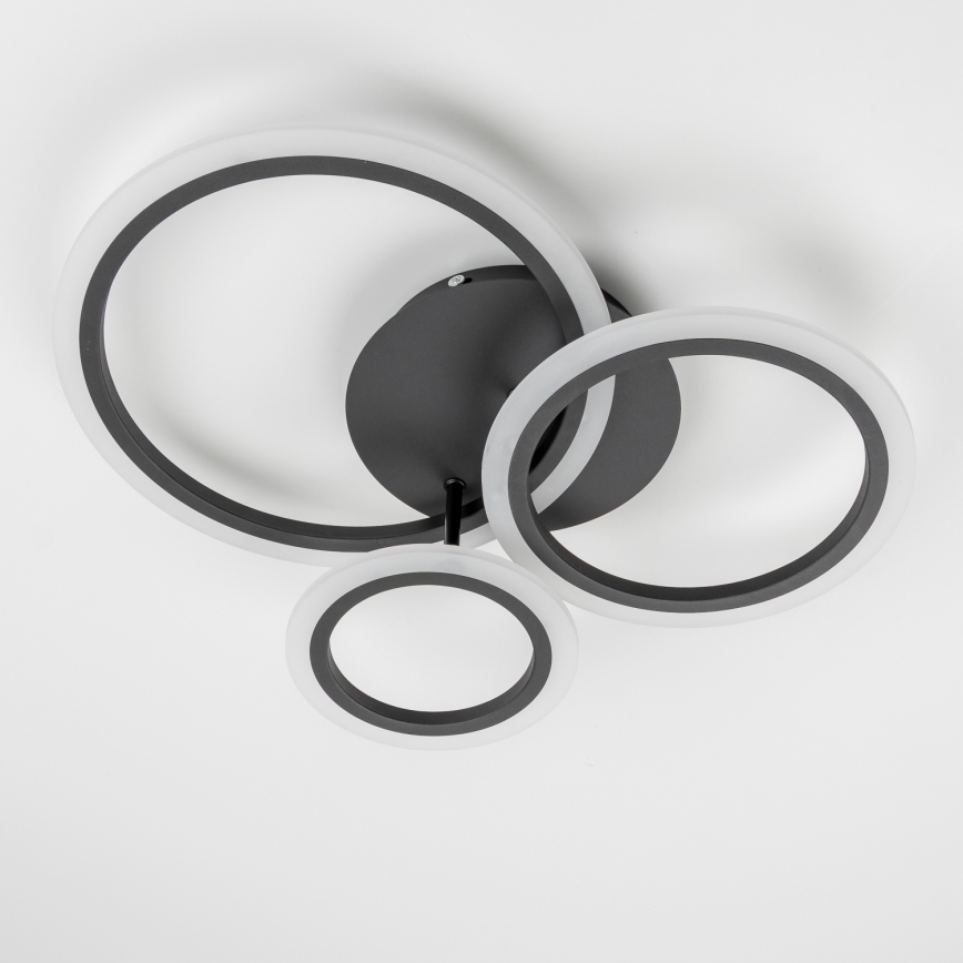 Brilagi - LED Dimmelhető felületre szerelhető csillár ORBITS LED/40W/230V 3000-6500K fekete + távirányítás