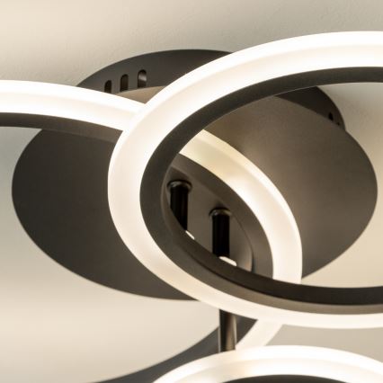 Brilagi - LED Dimmelhető felületre szerelhető csillár ORBITS LED/40W/230V 3000-6500K fekete + távirányítás