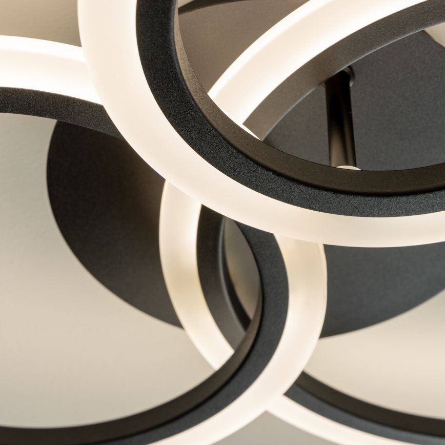 Brilagi - LED Dimmelhető felületre szerelhető csillár ORBITS LED/40W/230V 3000-6500K fekete + távirányítás