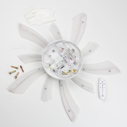 Brilagi - LED Dimmelhető felületre szerelhető csillár TWIST LED/55W/230V 3000-6500K fehér + távirányítás