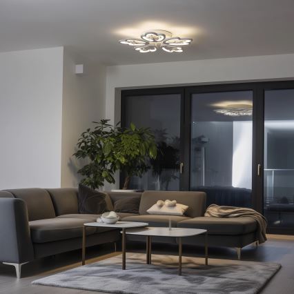 Brilagi - LED Dimmelhető felületre szerelhető csillár TWIST LED/80W/230V 3000-6500K fehér + távirányítás