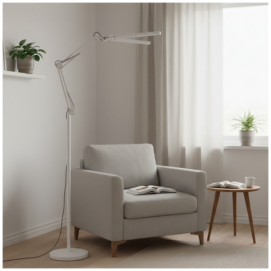 Brilagi - LED dimmelhető rugalmas állólámpa VARIO LED/14W/230V 3000-6000K 157 cm fehér