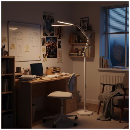 Brilagi - LED dimmelhető rugalmas állólámpa VARIO LED/14W/230V 3000-6000K 157 cm fehér