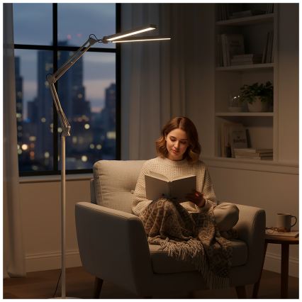 Brilagi - LED dimmelhető rugalmas állólámpa VARIO LED/14W/230V 3000-6000K 157 cm fehér