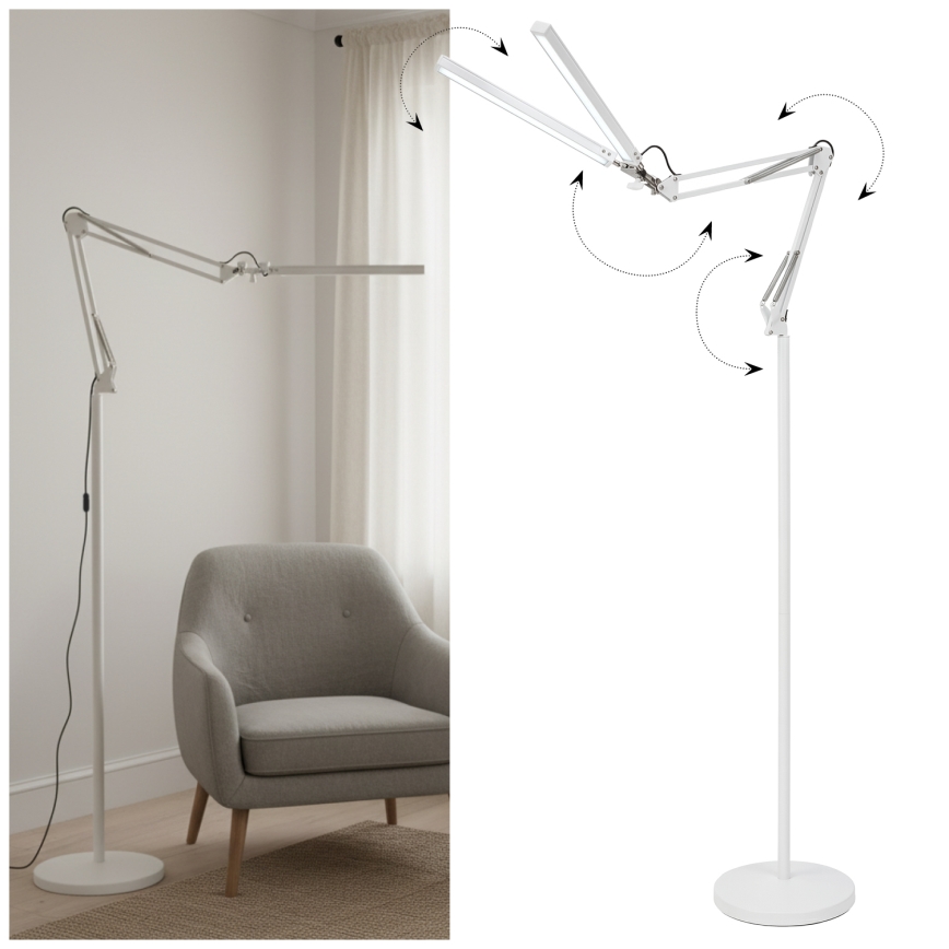 Brilagi - LED dimmelhető rugalmas állólámpa VARIO LED/14W/230V 3000-6000K 157 cm fehér