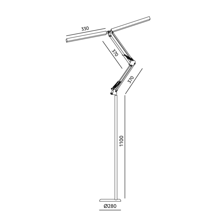 Brilagi - LED dimmelhető rugalmas állólámpa VARIO LED/14W/230V 3000-6000K 157 cm fehér