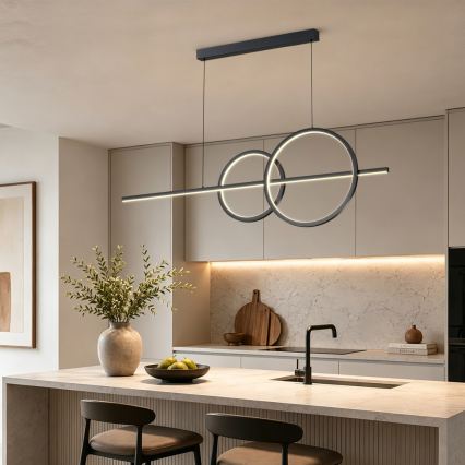 BRILAGI - LED fényerőszabályozható kábeles függőlámpa SIGNATURE LED/53W/230V 3000-6000K 120 cm fekete + távirányító