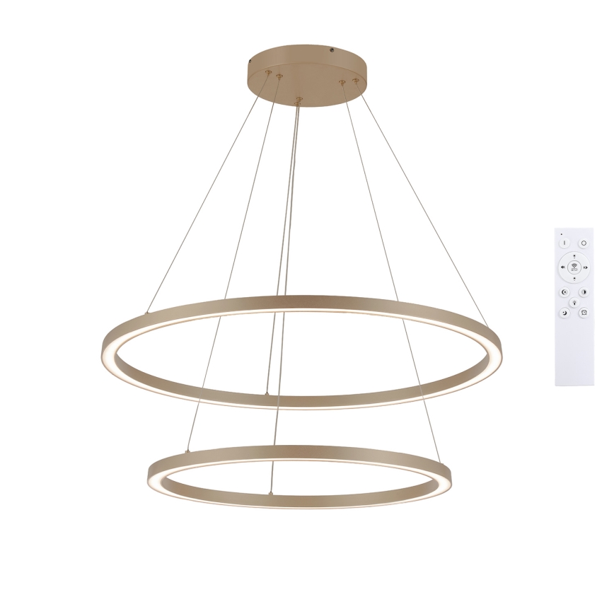 Brilagi - LED dimmelhető drótkábeles csillár PORTOFINO LED/98W/230V 3000-6000K átm. 80 cm bézs + távirányító