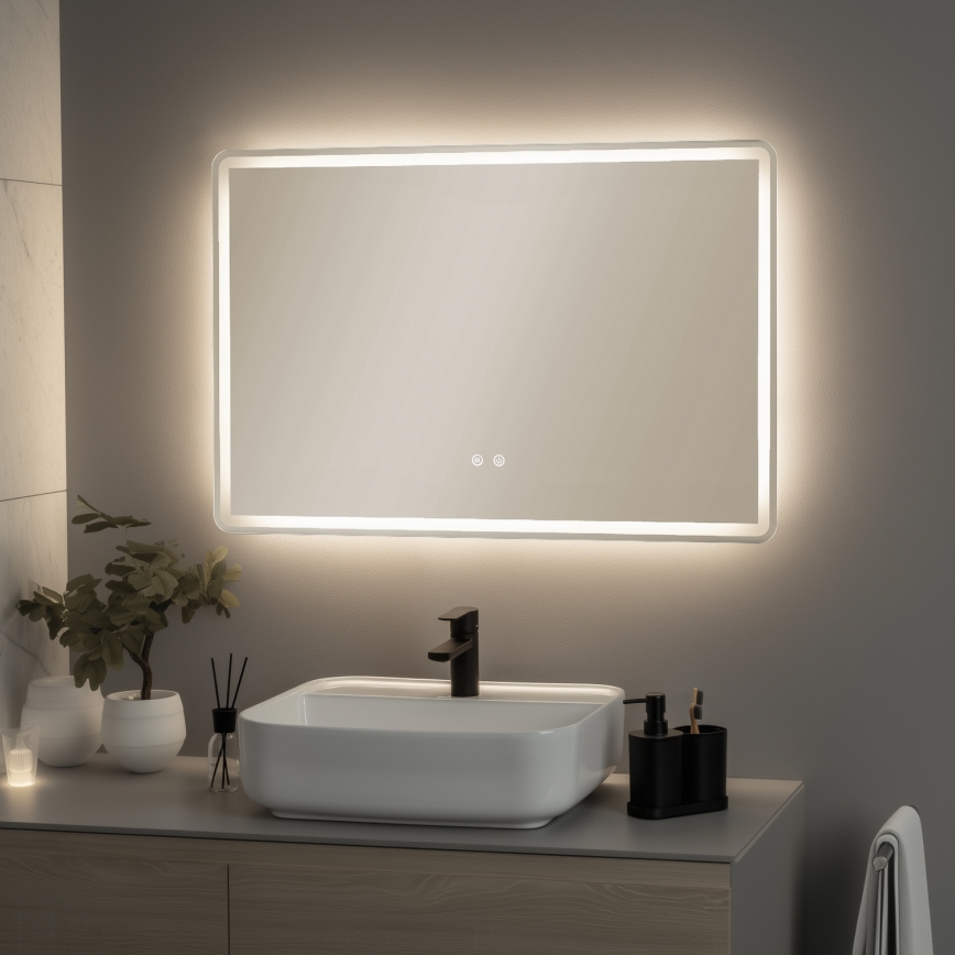 Brilagi - BELLA LED/19W/230V fürdőszobai fűthető tükör 60x90 cm IP44 CRI 90 dimmelhető + CCT