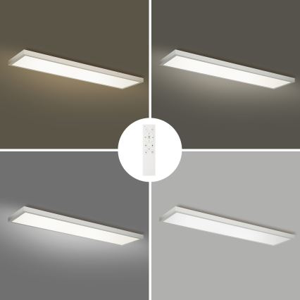 Brilagi - Fényerőszabályozható fürdőszobai mennyezeti lámpatest FRAME SMART LED/50W/230V 120x30 cm 3000-6000K IP44 ezüst + távirányító