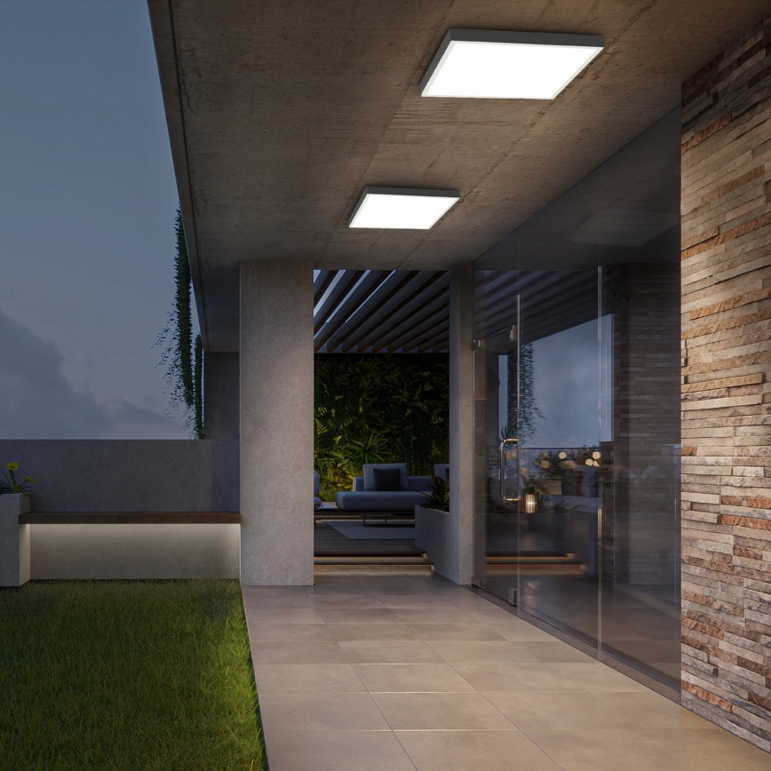 Brilagi - LED Dimmelhető fürdőszobai mennyezeti lámpa  FRAME SMART LED/50W/230V 60x60 cm 3000-6000K IP44 fehér + távirányító