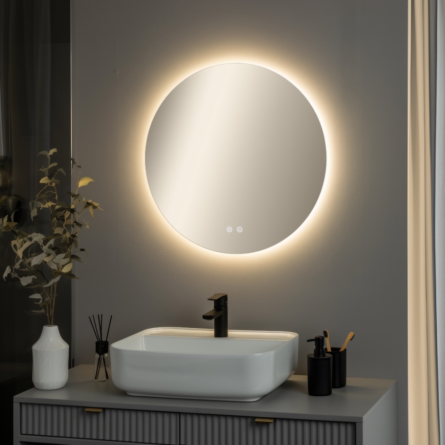Brilagi - fűtött LED fürdőszobai tükör DEMI PRO LED/20W/230V Ø 60 cm IP44 CRI 90 dimmelhető + CCT