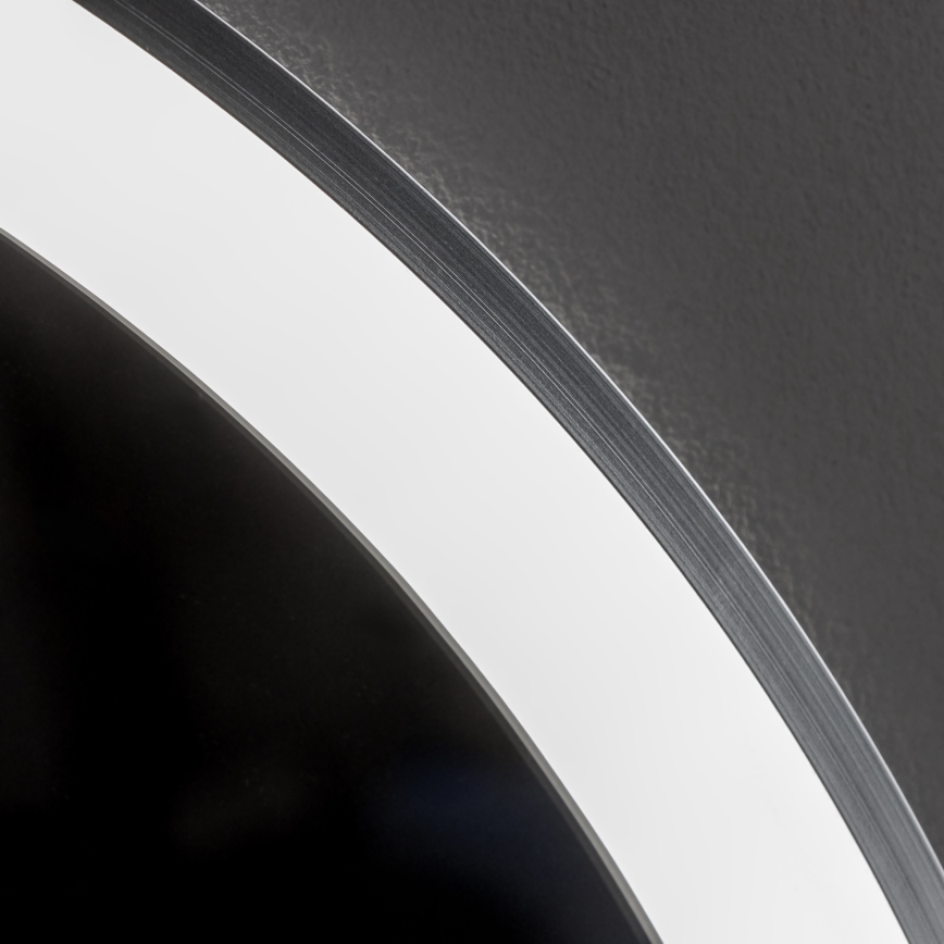 Brilagi - dimmelhető LED fürdőszobai tükör páramentesítő fűtéssel és beépített háttérvilágítással ALU PRO LED/18W/230V Ø 60 cm 3000/4000/6500K IP44 matt króm CRI 90