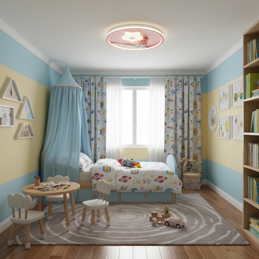 Brilagi - LED fényerőszabályozható gyerekszoba mennyezeti lámpa BUNNY LED/83W/230V 3000-6000K átmérő 49 cm + távirányító