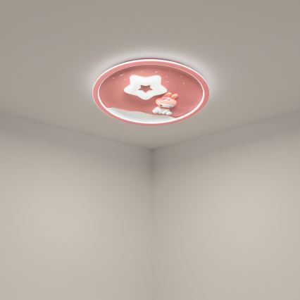Brilagi - LED fényerőszabályozható gyerekszoba mennyezeti lámpa BUNNY LED/83W/230V 3000-6000K átmérő 49 cm + távirányító
