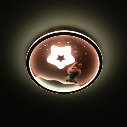 Brilagi - LED fényerőszabályozható gyerekszoba mennyezeti lámpa BUNNY LED/83W/230V 3000-6000K átmérő 49 cm + távirányító