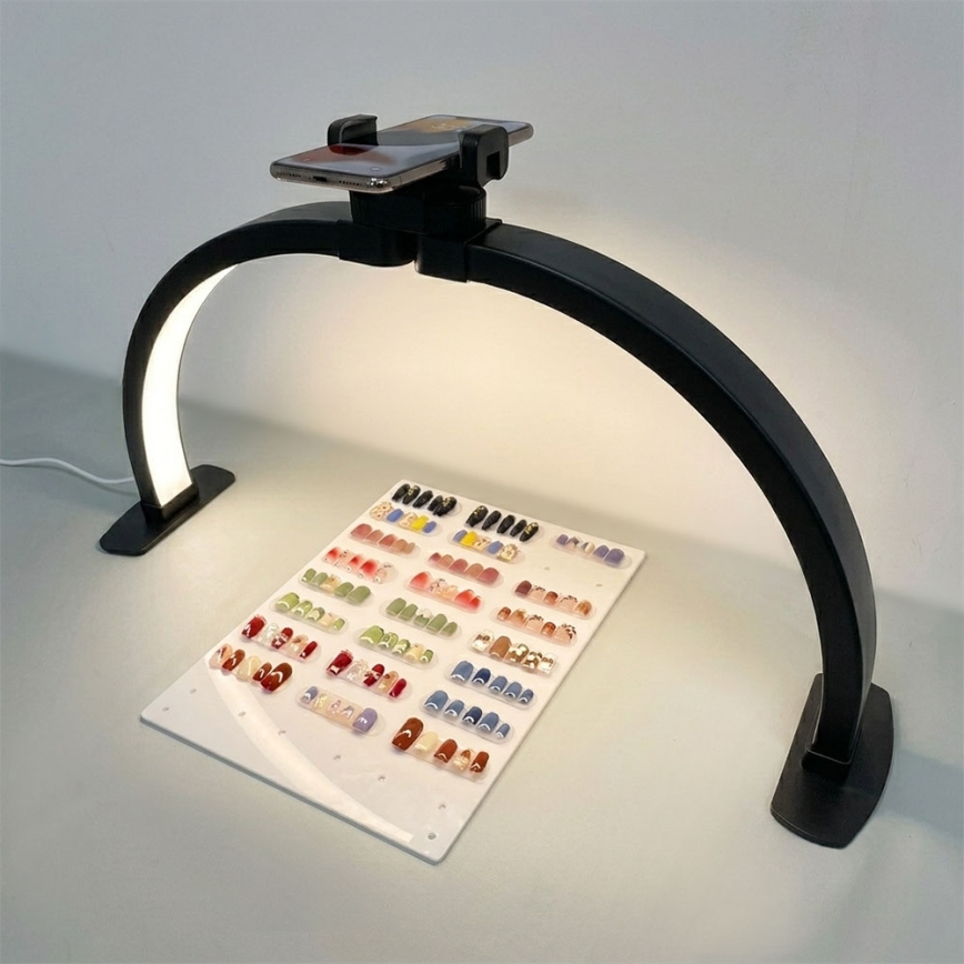 Brilagi - Dimmelhető íves LED asztali lámpa tartóval RADIO LED/25W/24/230V 3000/4000/6500K fekete