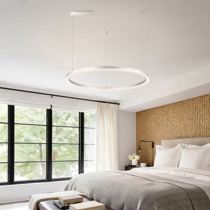 Brilagi - PORTOFINO dimmelhető LED csillár kábelen, LED/60W/230V, 3000–6000K, Ø 80 cm, ezüst, távirányítóval