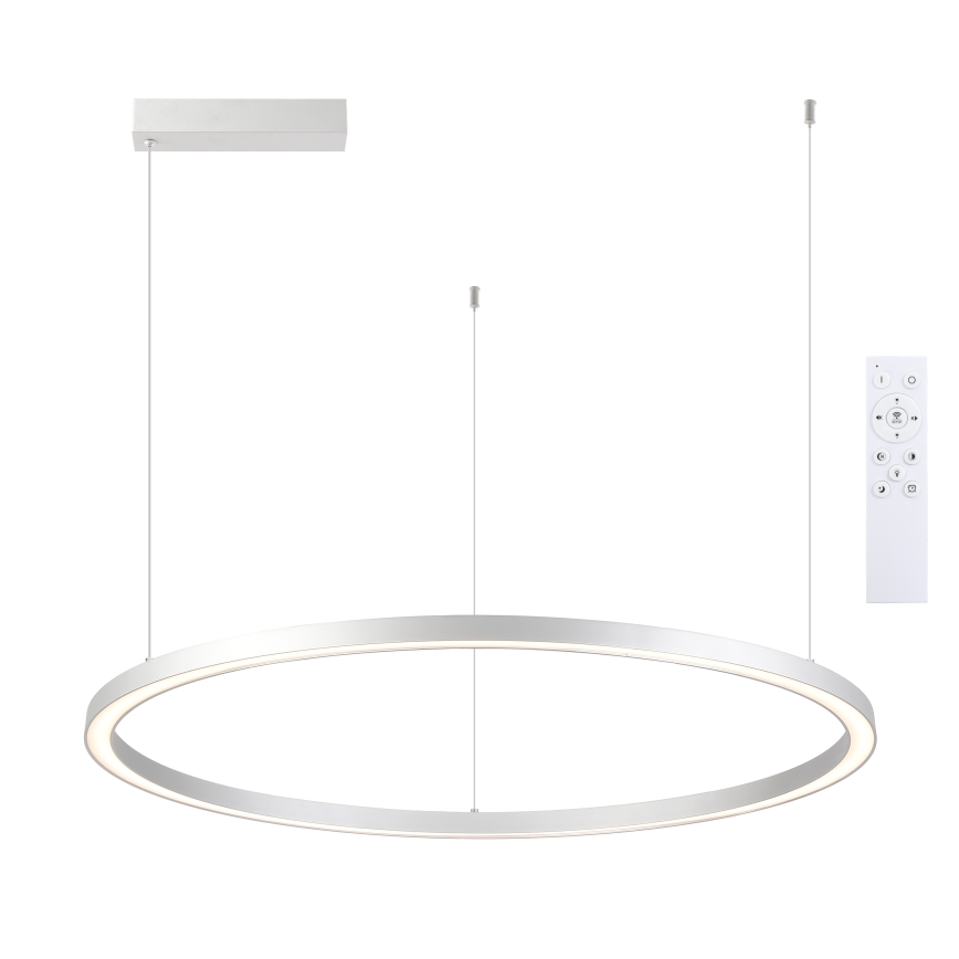 Brilagi - PORTOFINO dimmelhető LED csillár kábelen, LED/60W/230V, 3000–6000K, Ø 80 cm, ezüst, távirányítóval