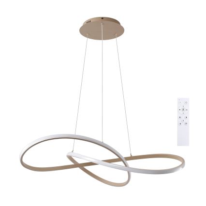 Brilagi - LED fényerőszabályozható kábeles csillár INFINITY LED/80W/230V 3000-6000K 80x80 cm bézs + távirányító