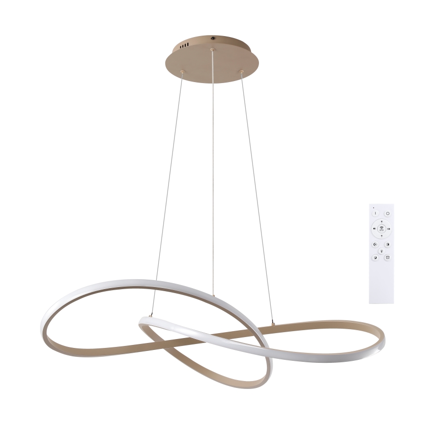 Brilagi - LED fényerőszabályozható kábeles csillár INFINITY LED/80W/230V 3000-6000K 80x80 cm bézs + távirányító