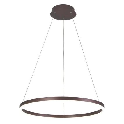 Brilagi - CIRCLE LED kábelen függesztett, fényerőszabályozható csillár LED/42W/230V 3000-6500K Ø 60 cm barna + távirányítóval