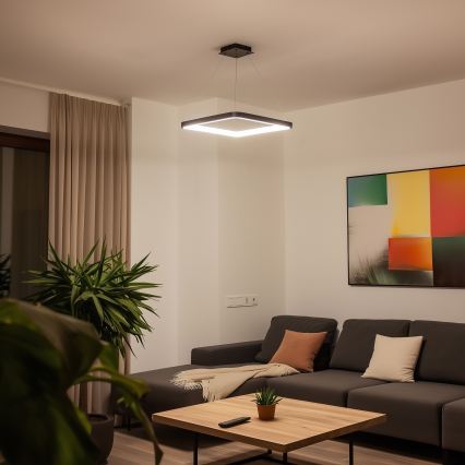 Brilagi - Fényerőszabályozható LED függeszték kábelen FALCON SLIM LED/50W/230V 3000-6500K 50x50 cm fekete + távirányító