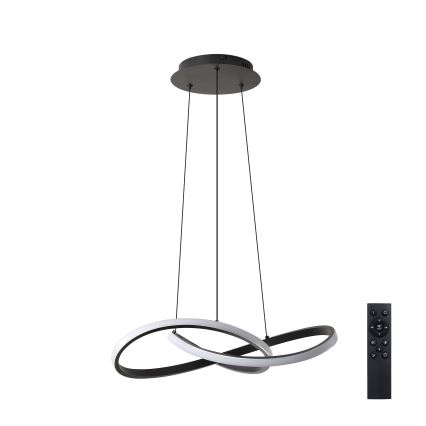 Brilagi - LED dimmelhető dróton függesztett csillár INFINITY LED/55W/230V 3000-6000K 50x50 cm fekete + távirányító