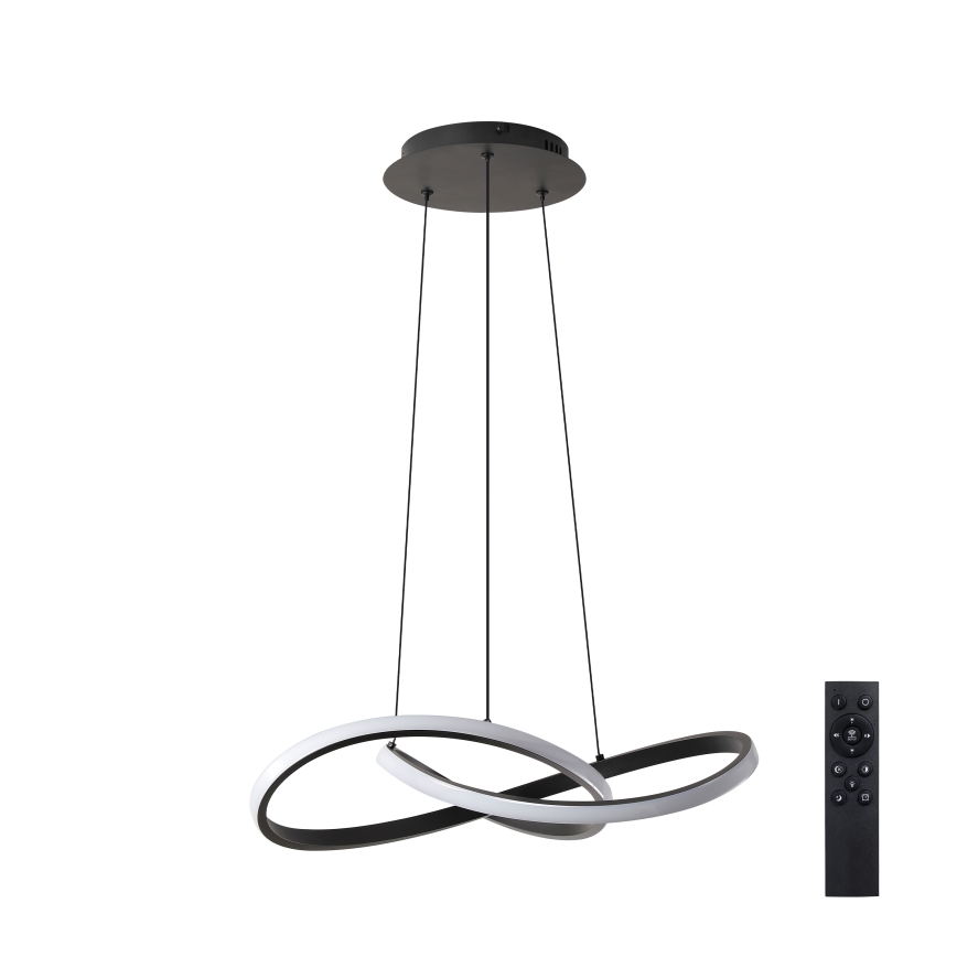 Brilagi - LED dimmelhető dróton függesztett csillár INFINITY LED/55W/230V 3000-6000K 50x50 cm fekete + távirányító