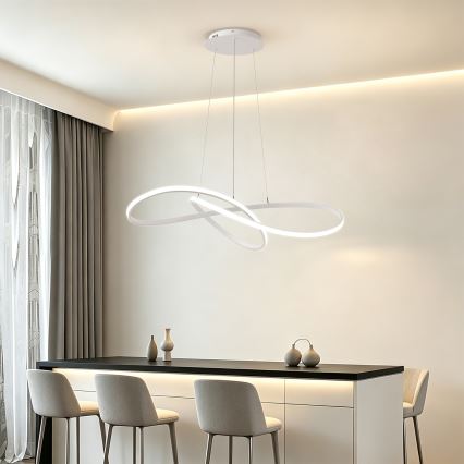 Brilagi - INFINITY dimmelhető LED függőlámpa kábelen LED/80W/230V 3000-6000K 80x80 cm fehér + távirányító